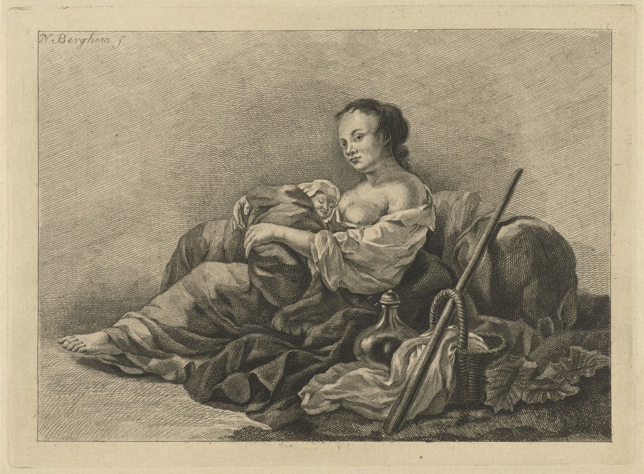 Pastýřka s dítětem od Pieter de Mare