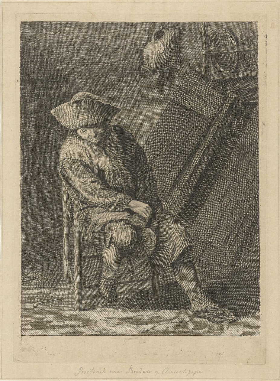 Sedící farmář s džbánem od Pieter de Mare
