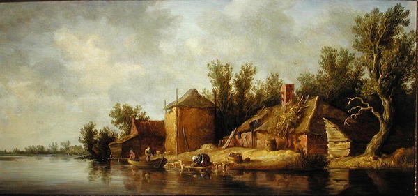 Říční krajina (ropa na palubě) od Pieter de Neyn