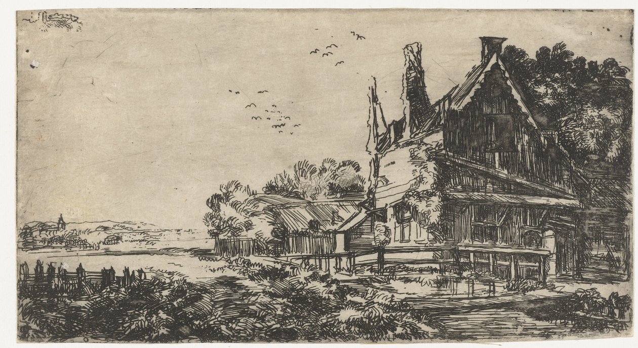 Dům se třemi komíny od Pieter de With (attributed to)