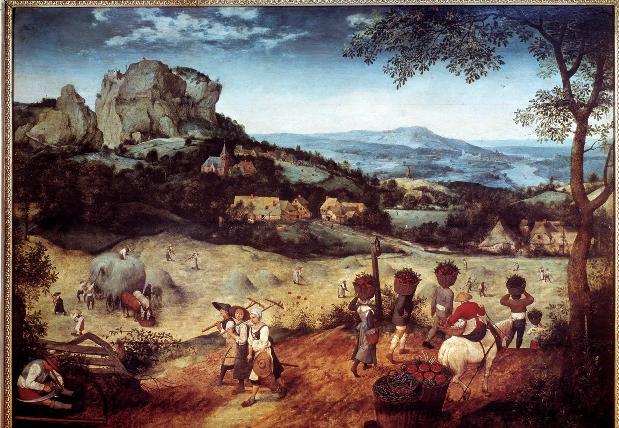 Seno Rekolace Obraz od Pietera Bruegela (nebo Breugel nebo Brueghel nebo Breughel) staršího (1525-1569) 16. století Praha, Národní galerie od Pieter Bruegel the Elder