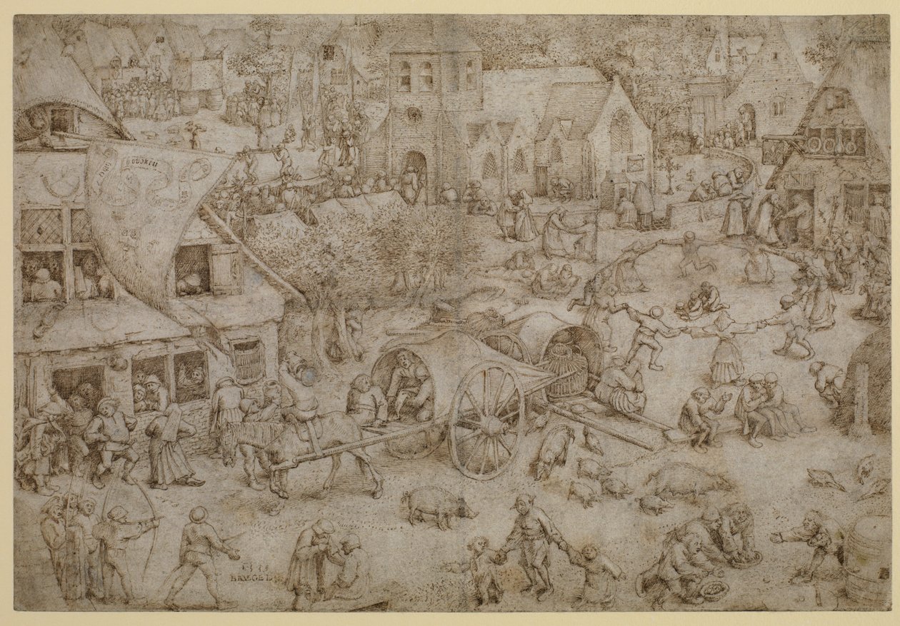 Lunapark v Hobokenu, 1559 od Pieter Bruegel the Elder