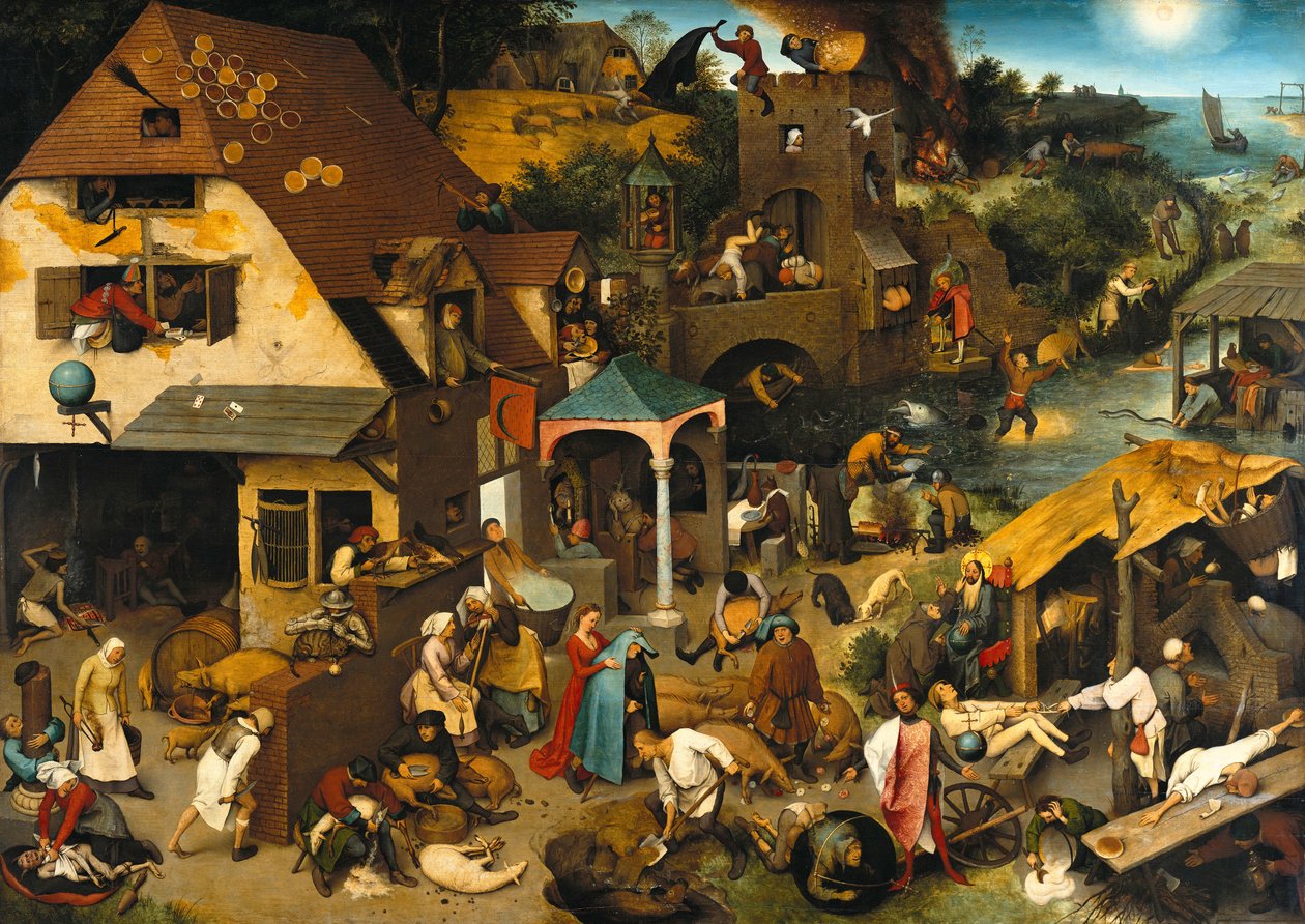 Nizozemská přísloví, 1559 od Pieter Bruegel the Elder
