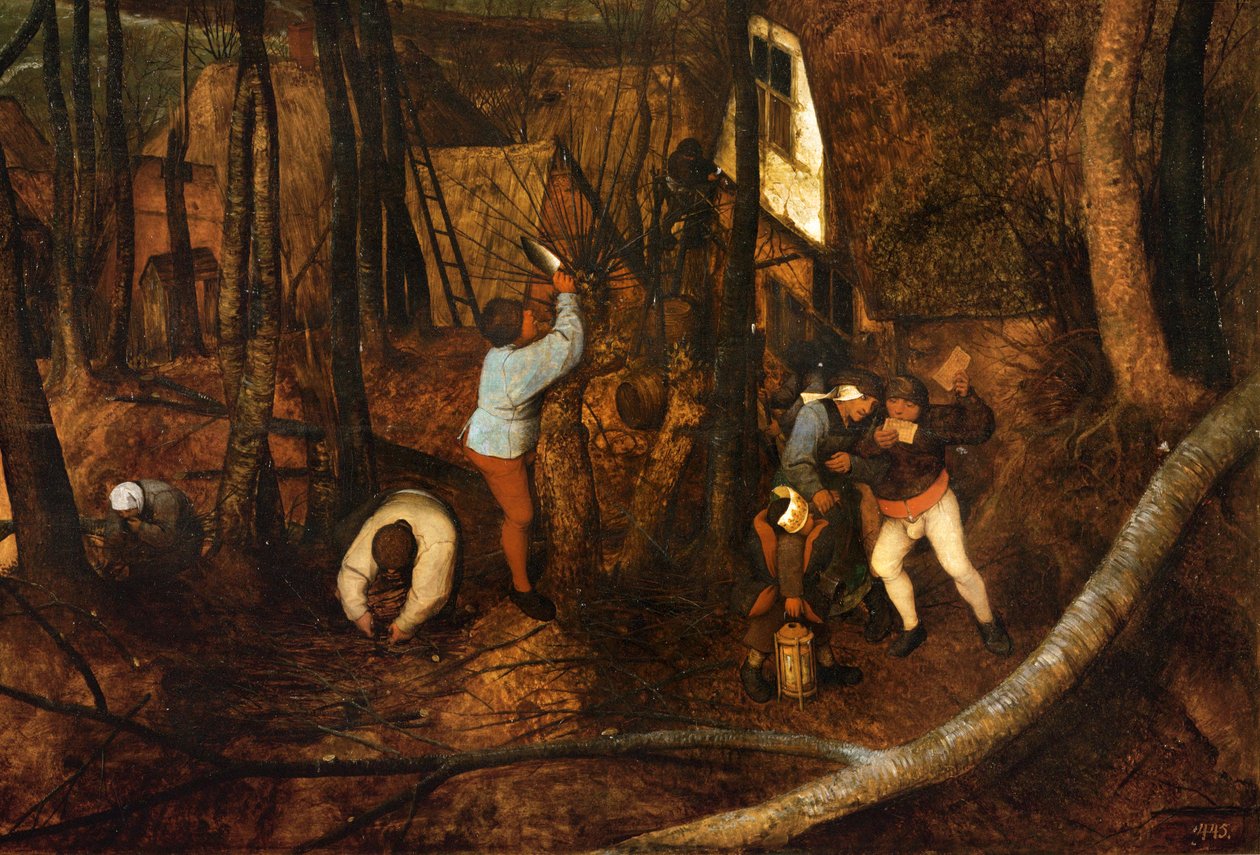Temný den ... (olej na dubovém dřevě) od Pieter the Elder Bruegel