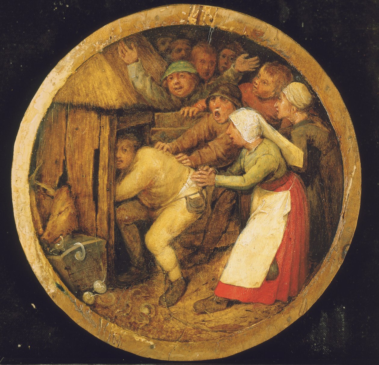 Opilec strčil do vepřína od Pieter Bruegel the Elder