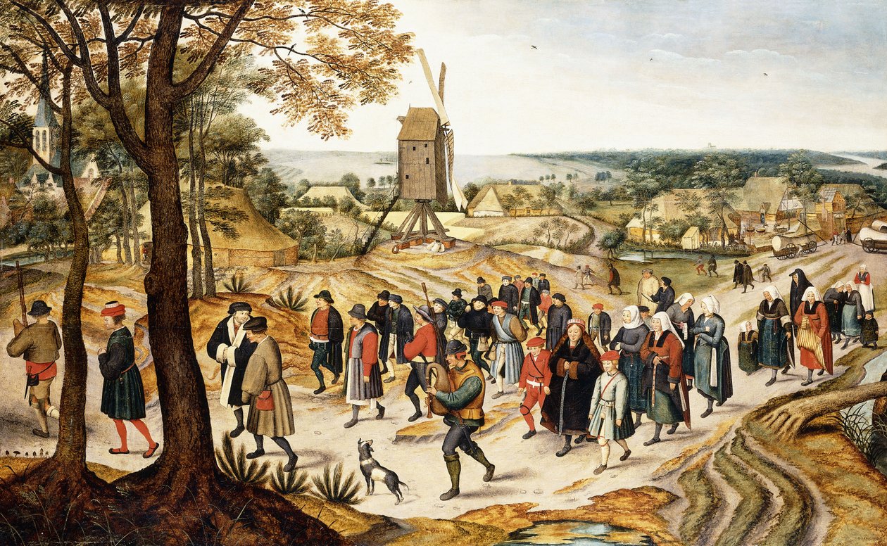 Svatební průvod, od Pieter Brueghel the Younger