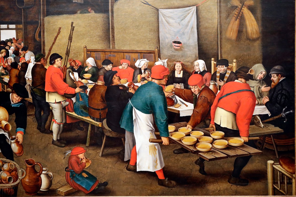 Muzeum Evora. Brueghel, Pieter mladší (asi 1564-1638). Svatební hostina (nebo selská svatba) od Pieter the Younger Brueghel