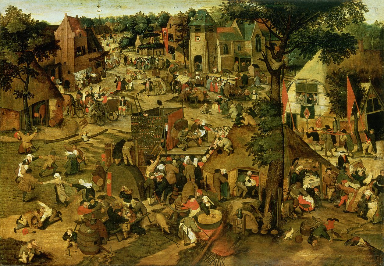 Jarmark s divadelní prezentací od Pieter the Younger Brueghel
