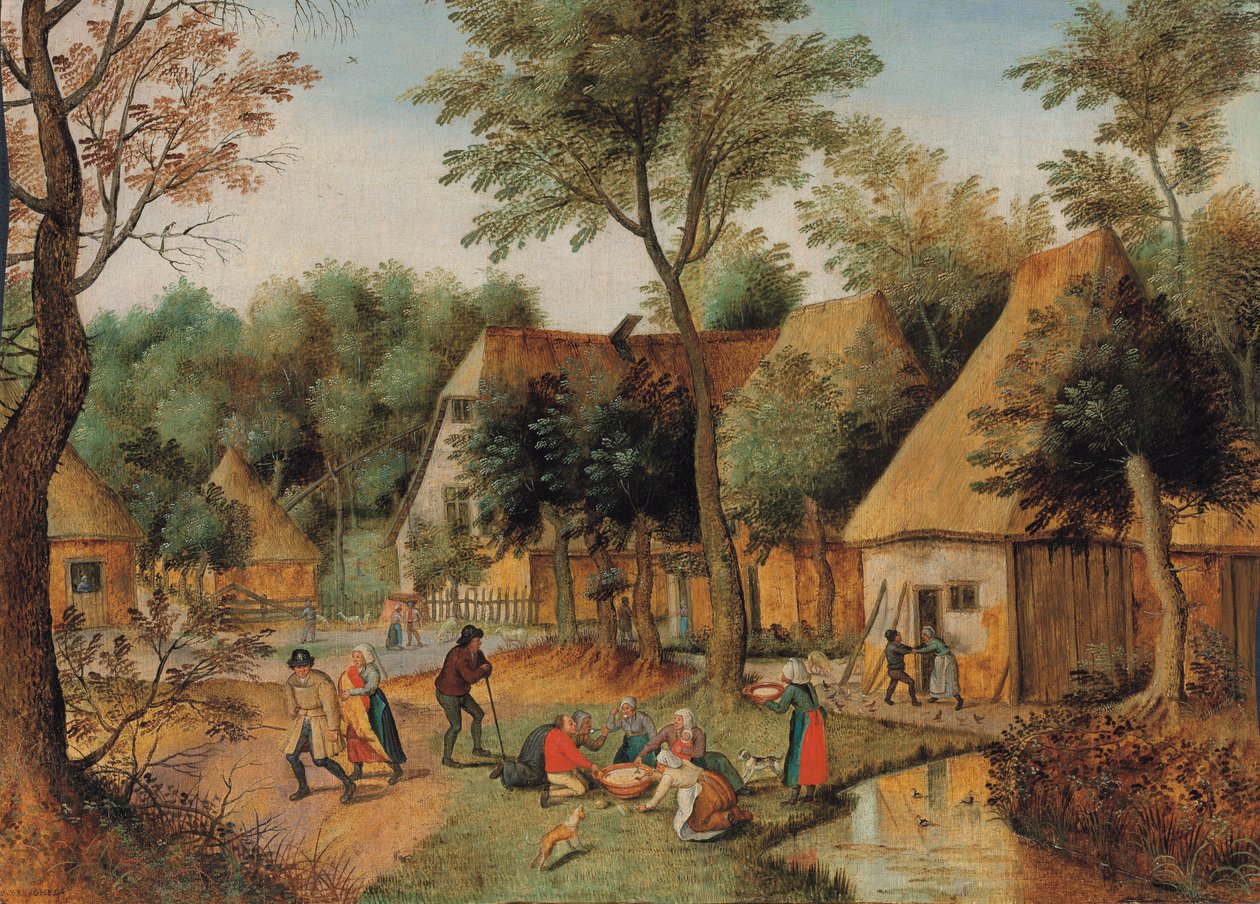 Doba jídla v zemi od Pieter Brueghel the Younger