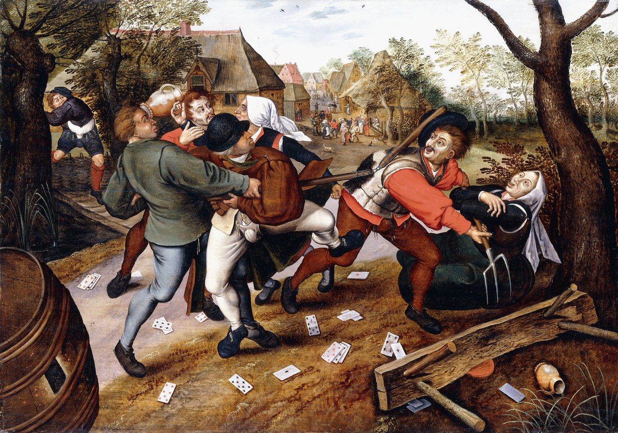 Rolnická rvačka, 1619 od Pieter Brueghel the Younger