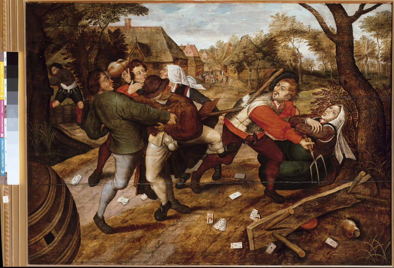 Bojující rolníci (malba od Pieter the Younger Brueghel