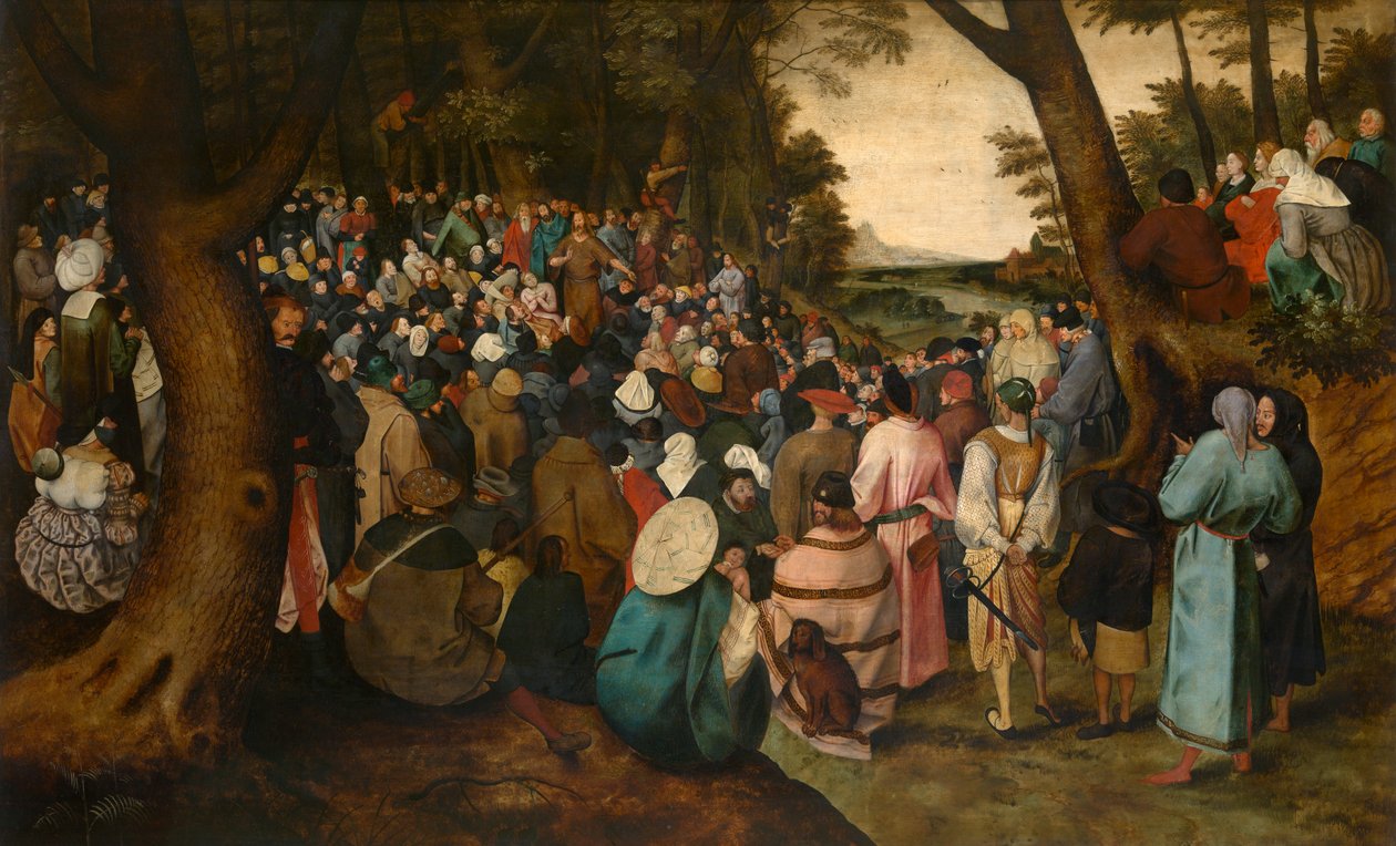 Kázání svatého Jana Křtitele (olej) od Pieter the Younger Brueghel