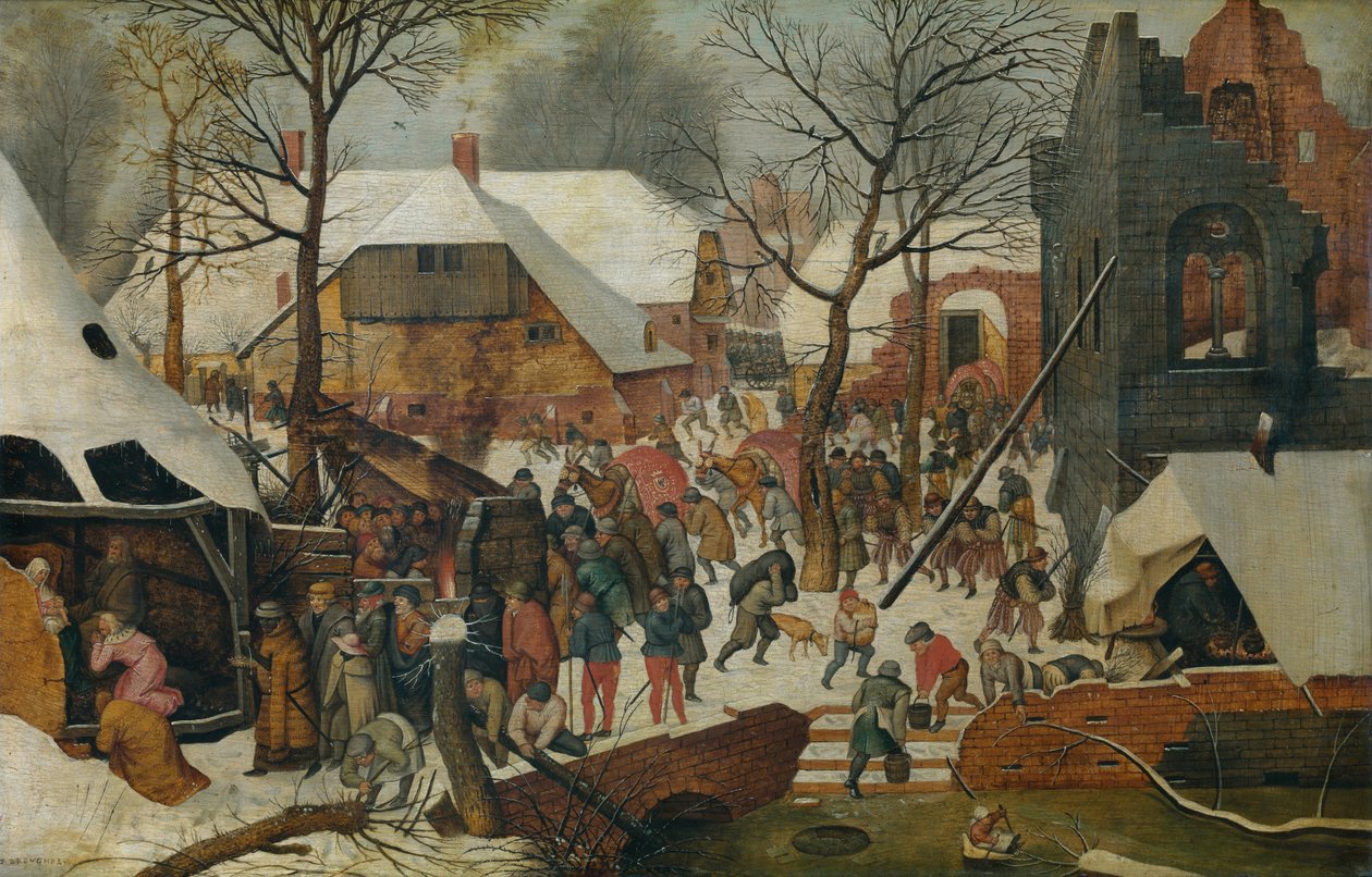 Klanění mudrců na sněhu (olej) od Pieter the Younger Brueghel