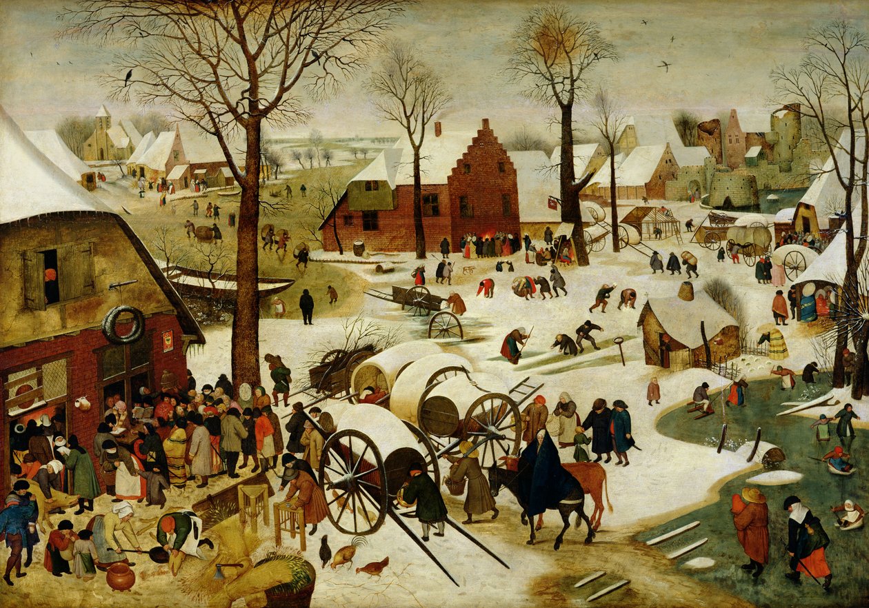 Sčítání lidu v Betlémě (olej na panelu) od Pieter the Younger Brueghel
