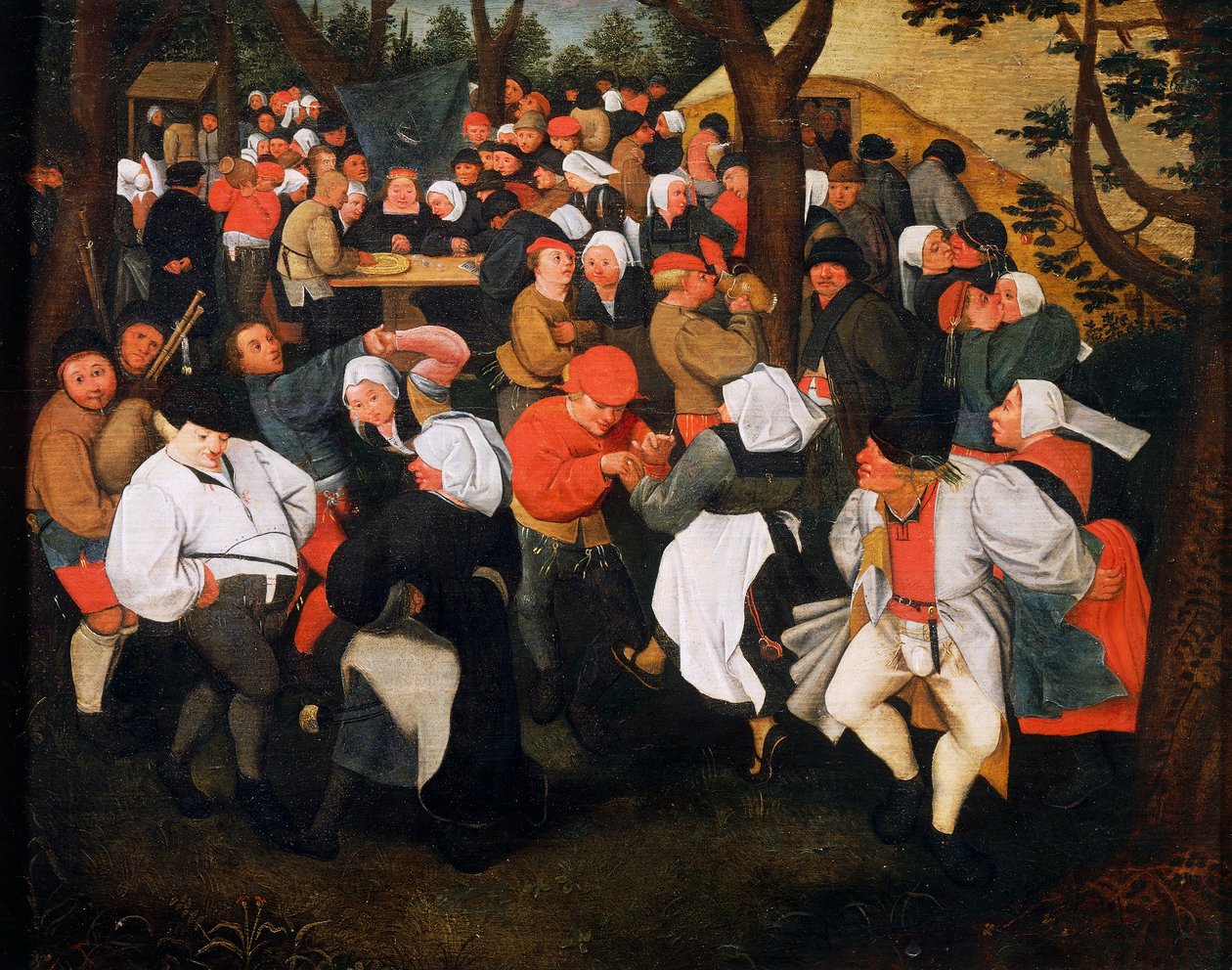 Vesnický tanec, Pieter Brueghel Younger (1564-1638) od Pieter the Younger Brueghel