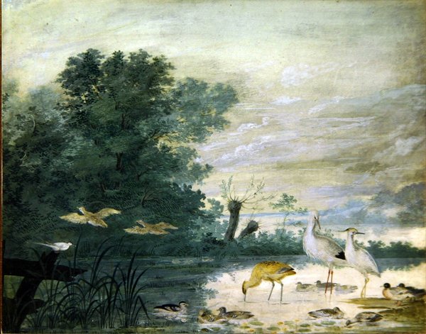 Exotické ptactvo v malebné krajině od Pieter the Younger Holsteyn