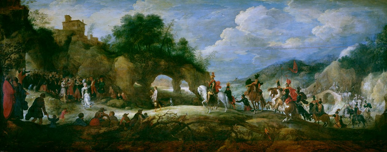 Davidův triumf nad Goliášem od Pieter the Younger & Stalbemt Adriaen van (1580-1662) Brueghel