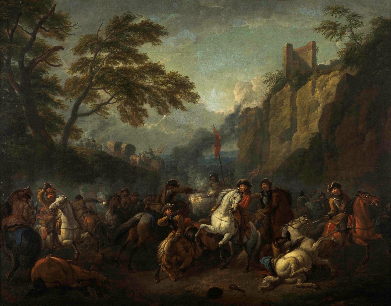 Bitevní scéna od Pieter van Bloemen