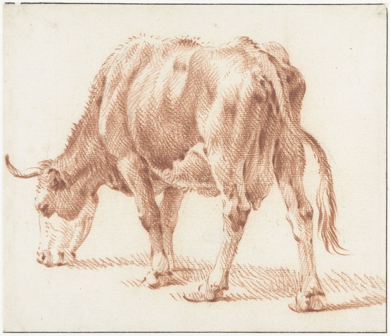 Pasoucí se kráva, vlevo od Pieter van Bloemen