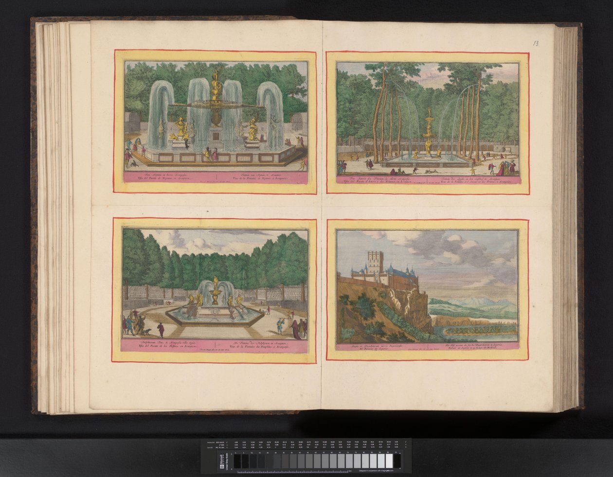 Kaart van het beleg van Barcelona, ​​​​1706 Plán města Barcelona a Chateau de Mont Juy s přístupy francouzské armády (...) (název na objektu) od Pieter van Call (II)