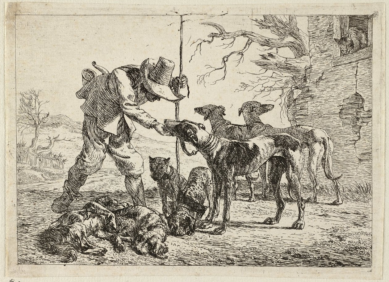 Lovec se sedmi psy od Pieter van Laer