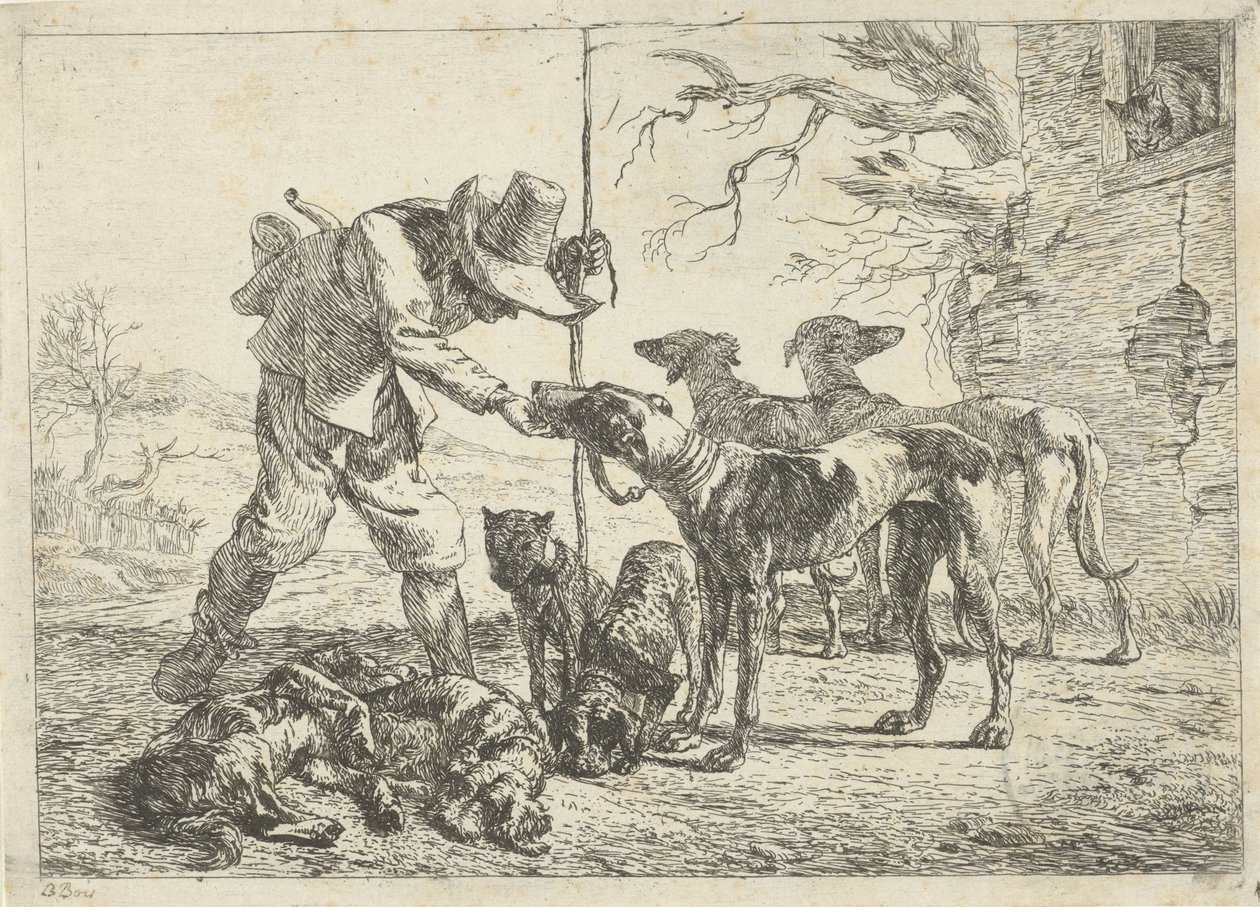 Lovec se sedmi psy od Pieter van Laer