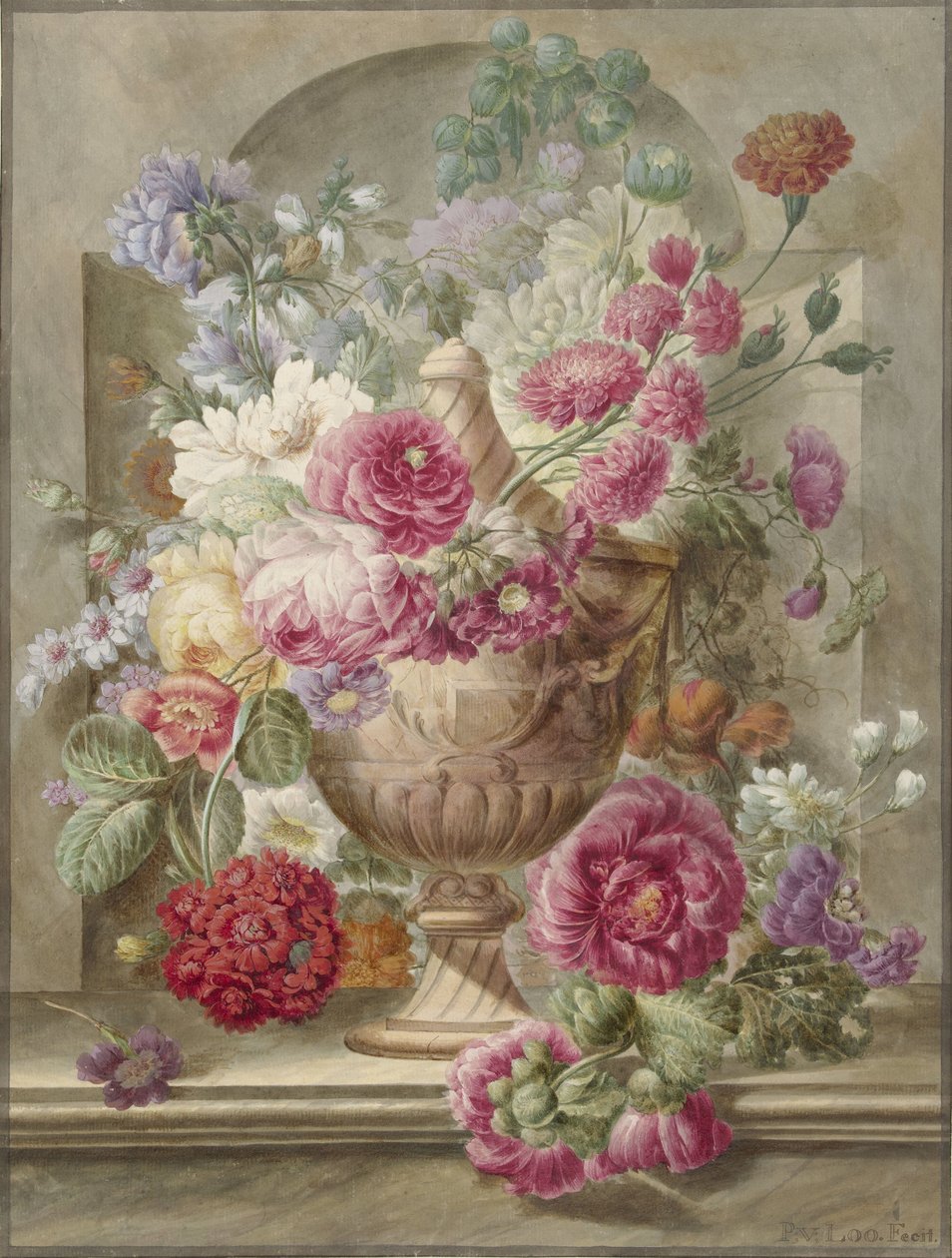 Váza s květinami od Pieter van Loo