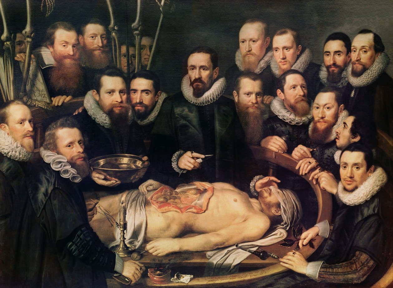 Lekce anatomie doktora Willema van der Meera v Delftu od Pieter van Miereveld