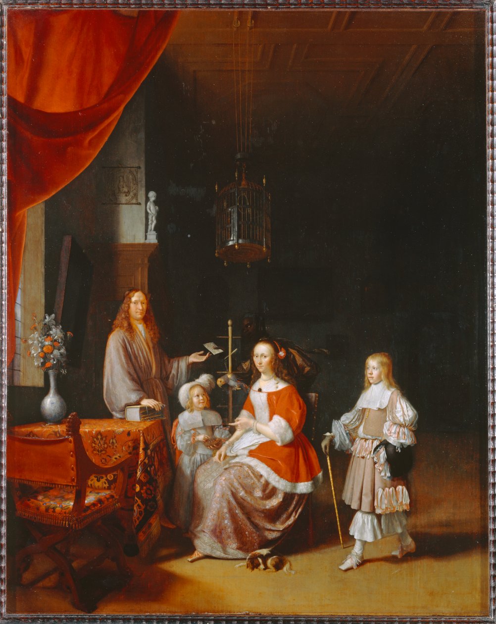 Frans Meerman, úředník města Leiden, a jeho rodina ... od Pieter van Slingelandt