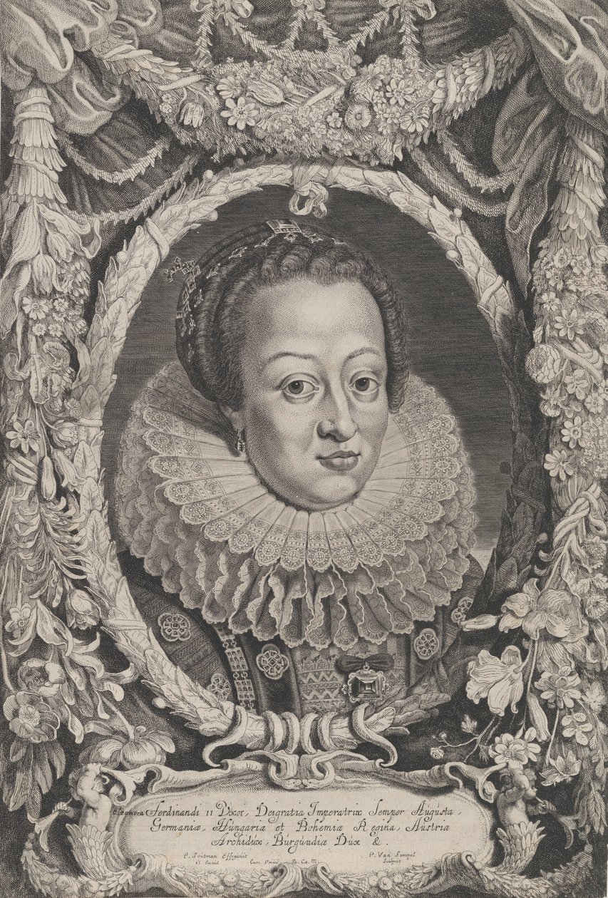 Eleonora, manželka Ferdinanda II., ze série Ferdinandus II et III Imperatorum Domu..., ca. 1625 od Pieter van Sompel
