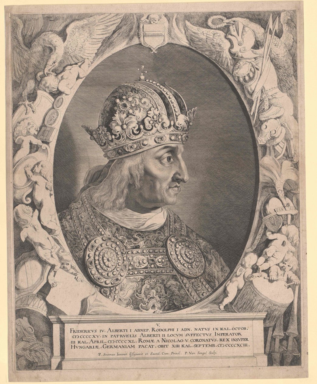 Císař Svaté říše římské Fridrich III (tisk) od Pieter van Sompel