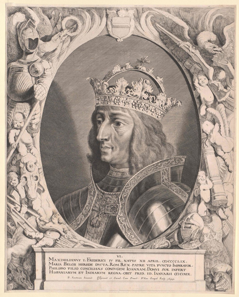Císař Svaté říše římské Maxmilián I. (tisk) od Pieter van Sompel