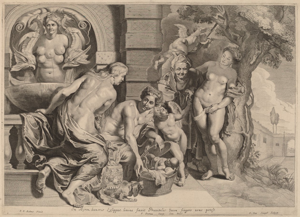 Erichthonius ve svém košíku od Pieter van Sompel after Sir Peter Paul Rubens