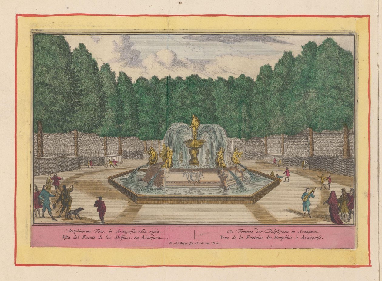 Fontein van de dolfijnen v Aranjuez De Fonteine ​​​​der Dolphynen, v Aranguez Divadlo Španělska (...) (název seriálu) od Pieter van den Berge