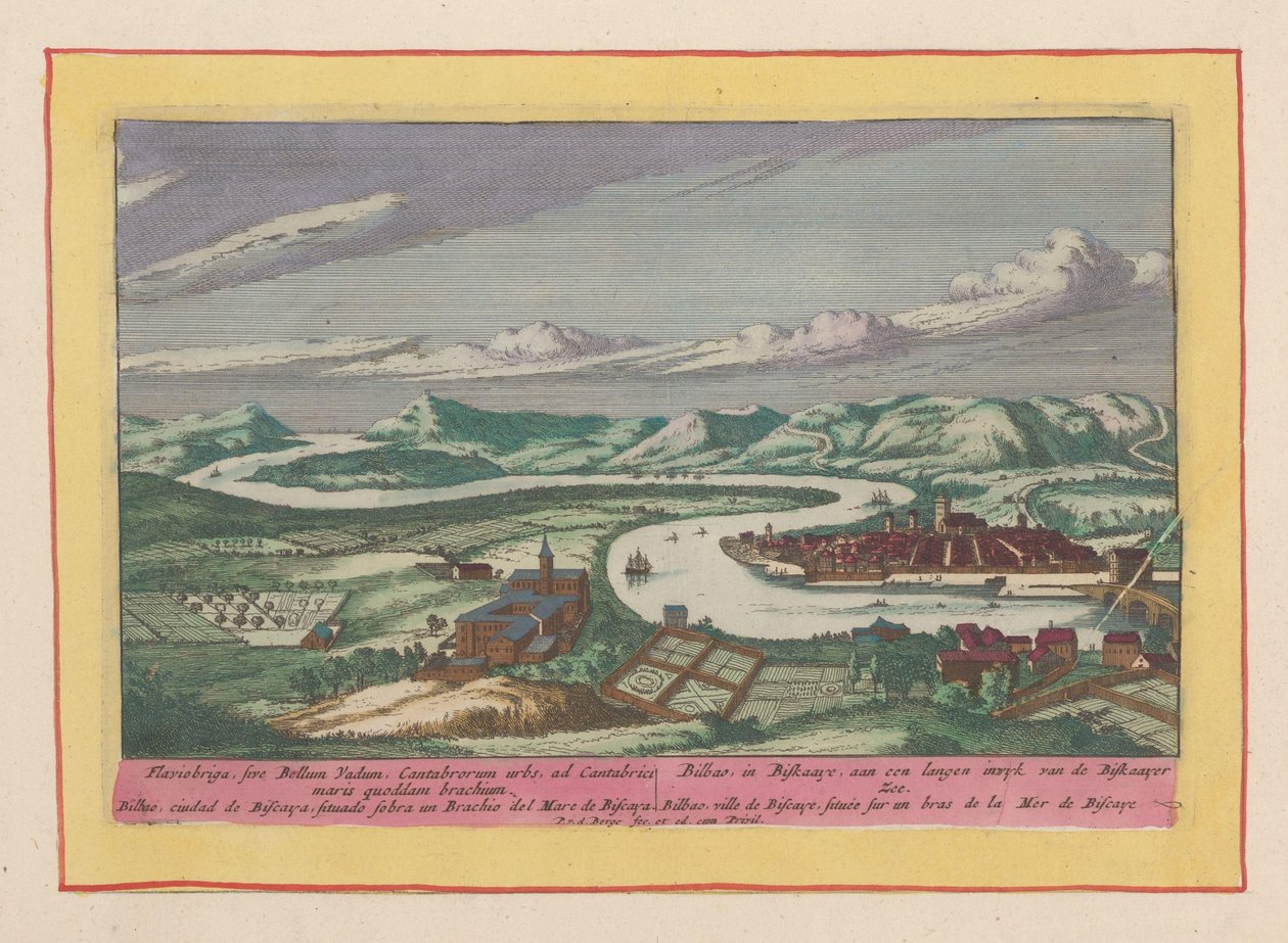 Pohled na Bilbao Bilbao, v Biscaaye, na dlouhém inwyku Biscaayerského moře (...) (název na předmětu) Theatrum Hispaniae (...) (název série) od Pieter van den Berge