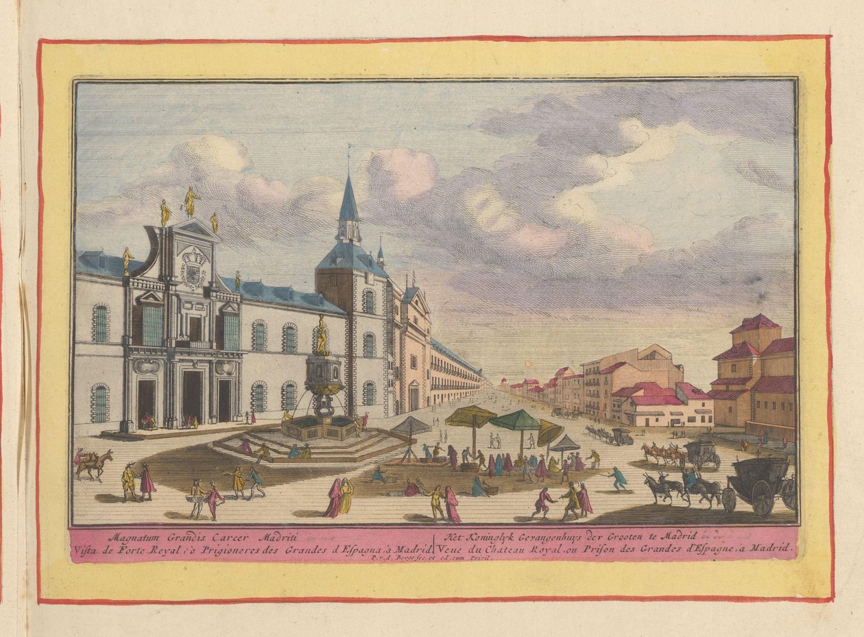 Královské vězení v Madridu Koninglyk Gevangenhuys der Grooten v Madridu (název na objektu) Theatrum Hispaniae (...) (název série) od Pieter van den Berge