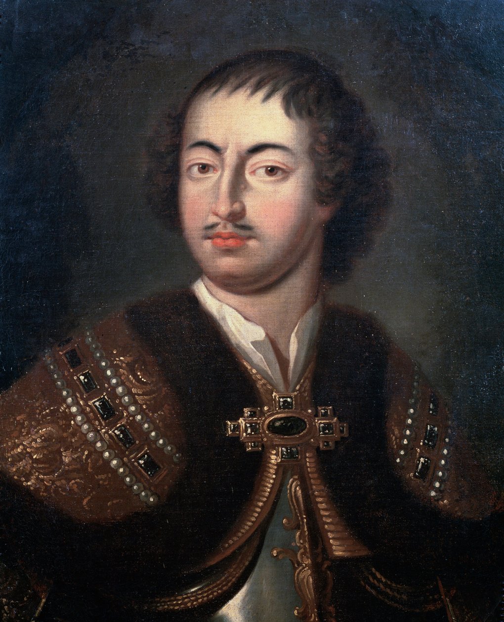 Portrét ruského císaře Petra Velikého (malba od Pieter van der (after) Werff