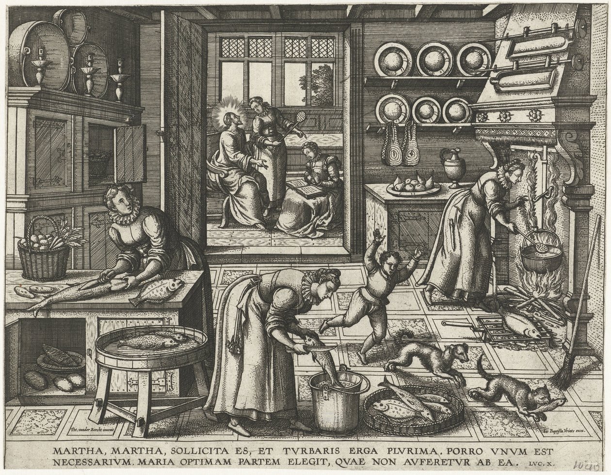 Kristus v domě Marty a Marie od Pieter van der Borcht (I)