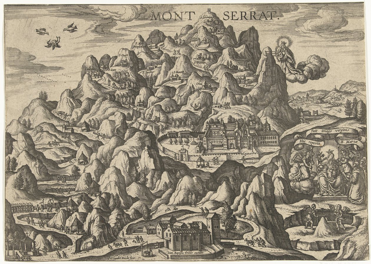 Montserrat, poutní místo Panny Marie. od Pieter van der Borcht (I)