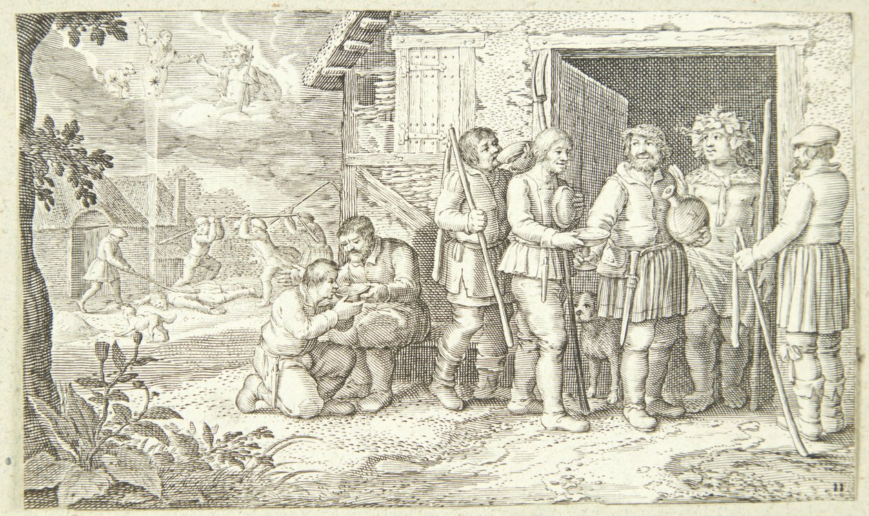 Jacob a strakatý dobytek od Pieter van der Borcht