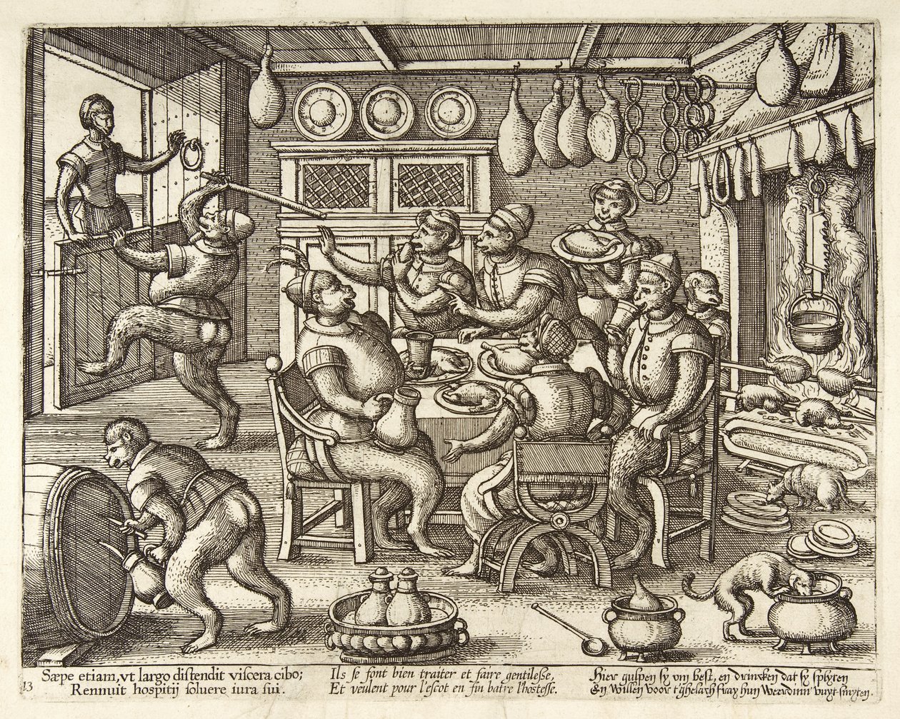 The Fat Kitchen, hospoda. C. 1585 od Pieter van der Borcht
