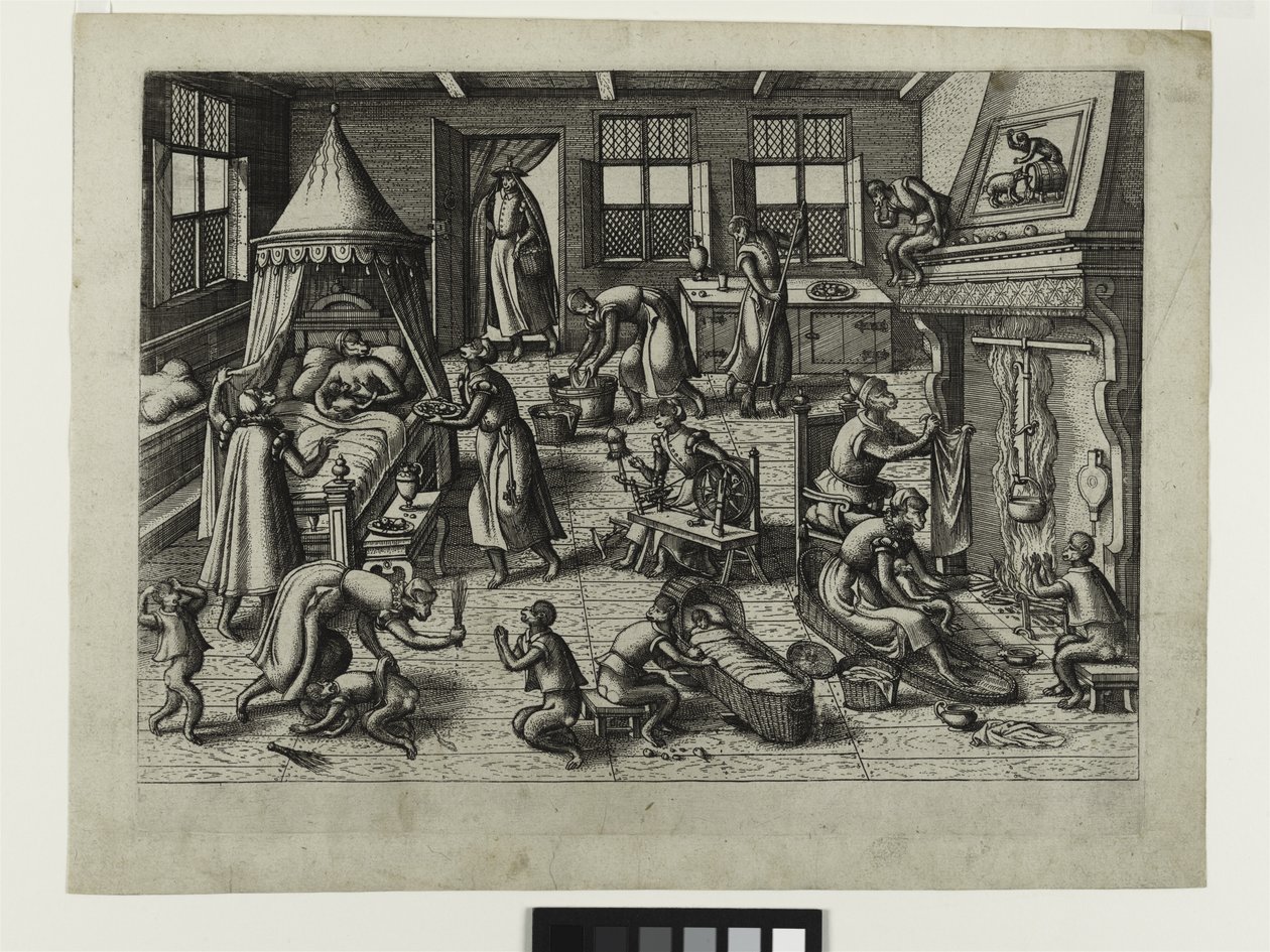 The Nursery, c.1585 (lept) od Pieter van der Borcht