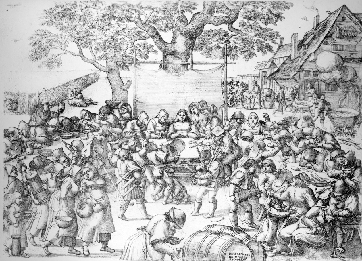 Svatební hostina, 1560 od Pieter van der Borcht