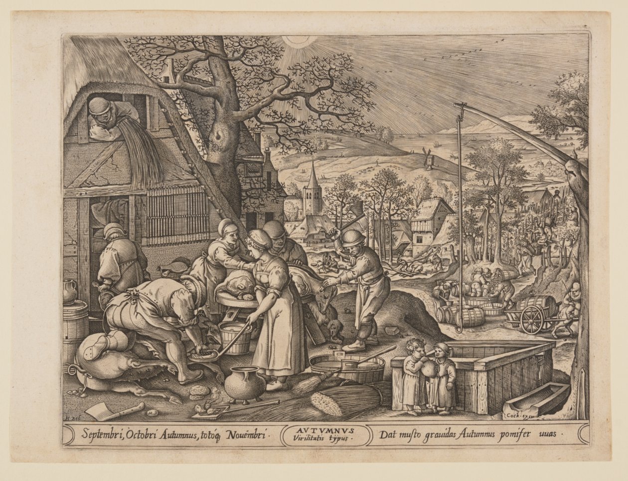 Podzim, z knihy Čtvero ročních období od Pieter van der Heyden
