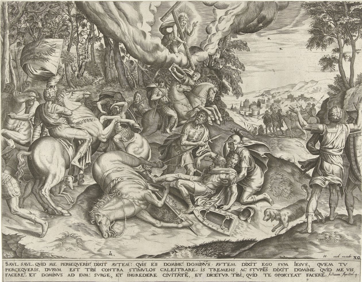 Obrácení Pavla od Pieter van der Heyden