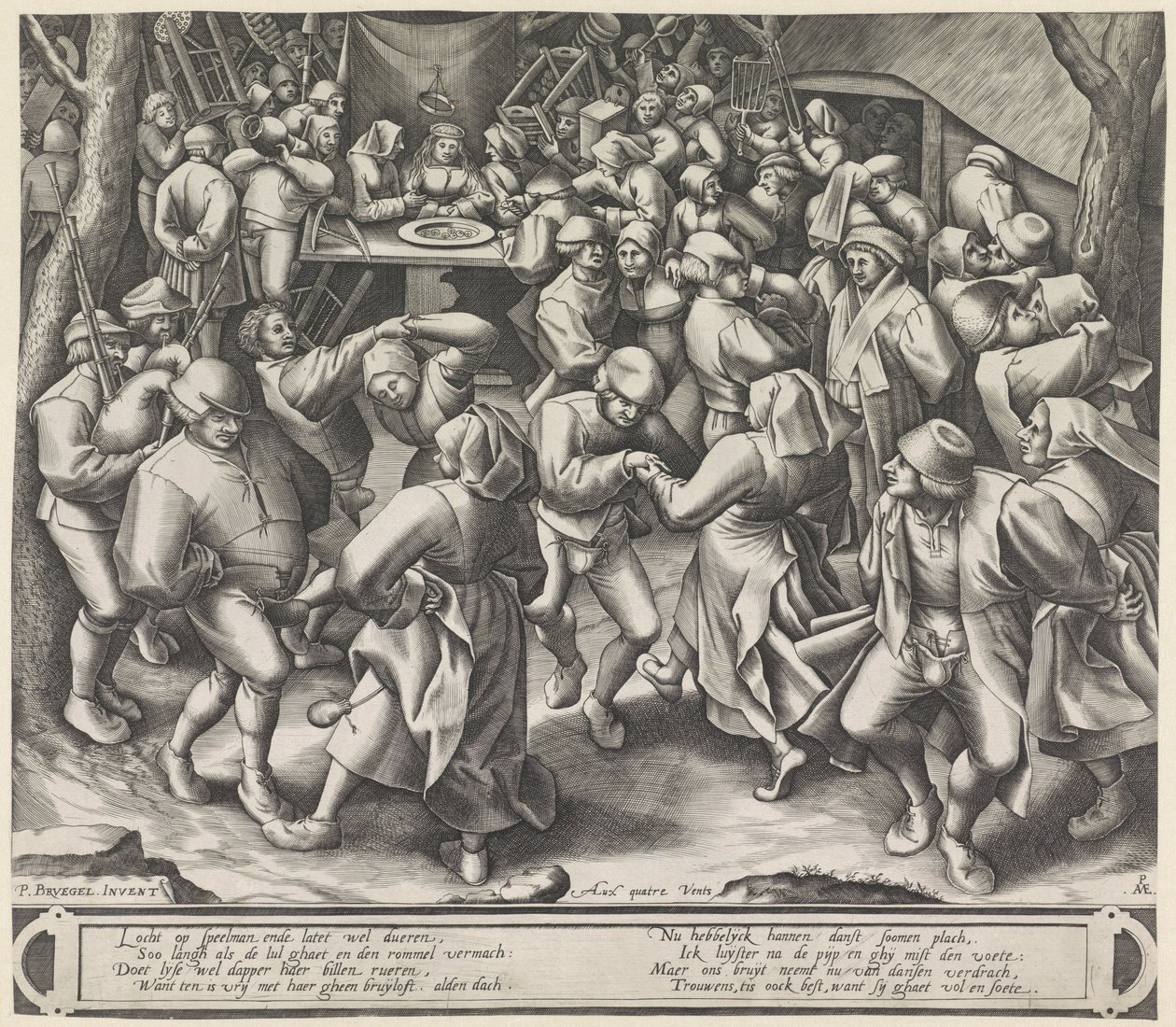 Tanec na farmářské svatbě od Pieter van der Heyden