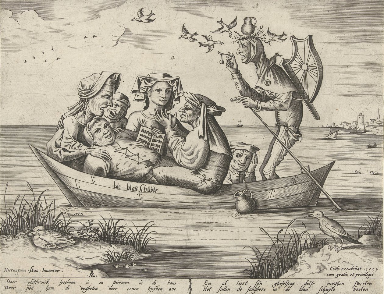 Modrá loď Bie blau schuijte (název na předmětu) od Pieter van der Heyden