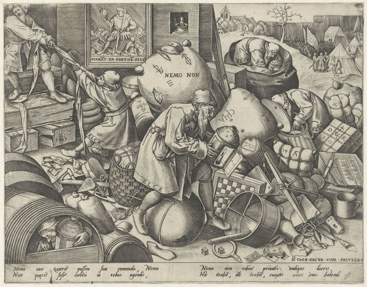 každý muž Alegorie sobectví Elck (název na objektu) od Pieter van der Heyden