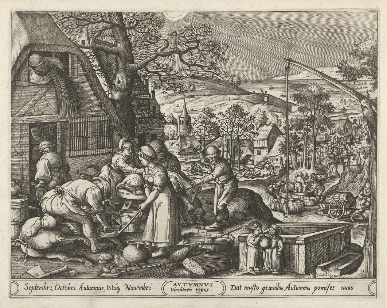 Podzim Podzim (název na objektu) The Four Seasons (název série) od Pieter van der Heyden