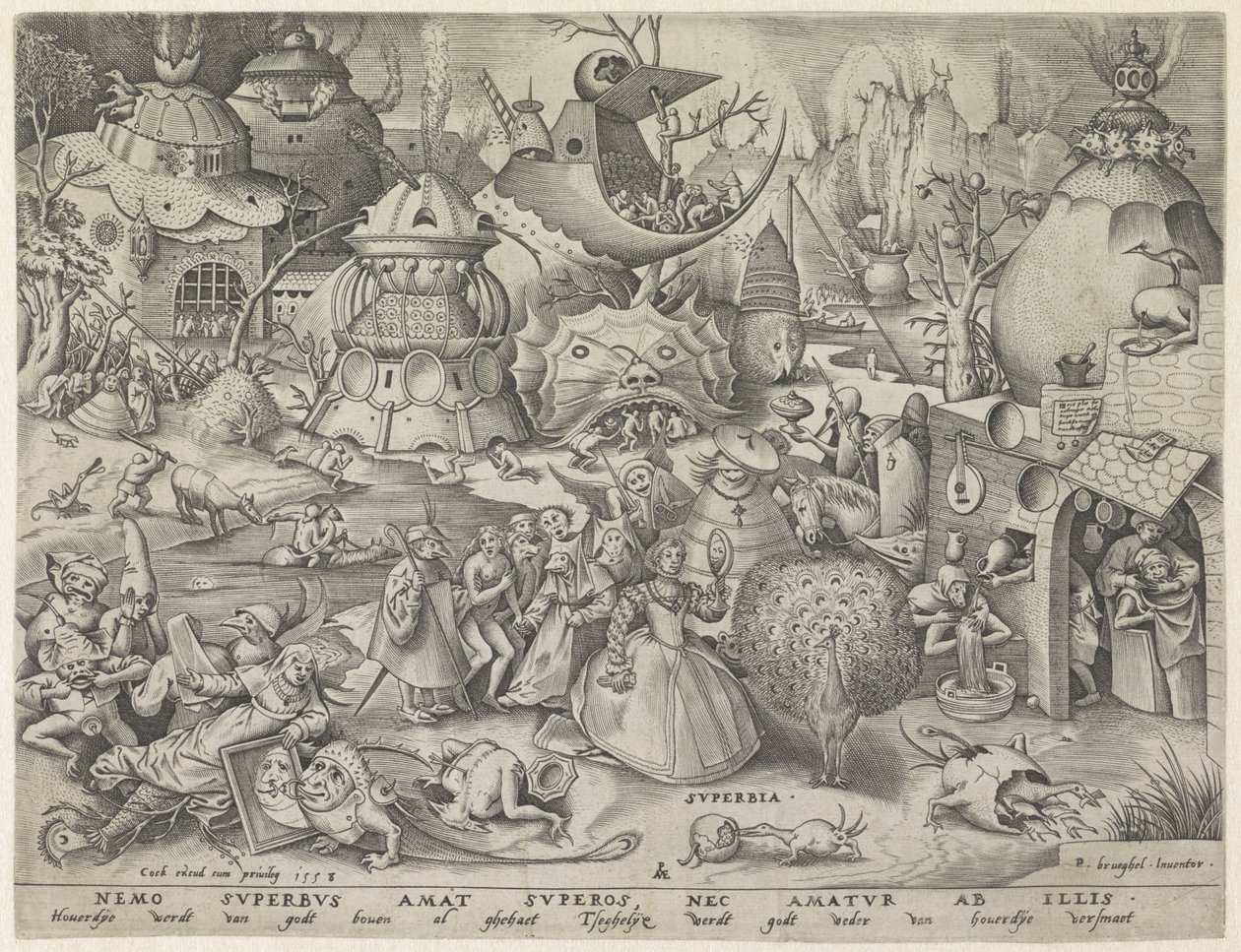 Hrdost Superbia (název na objektu) Sedm smrtelných hříchů (název série) od Pieter van der Heyden